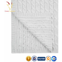 100% Cashmere Knitted Wholesale Baby Blanket